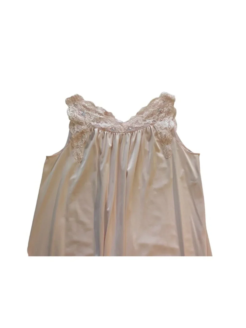 Vintage Shadow Line Women Petite S Pink Matching Nightgown Robe Set Lace Lounge